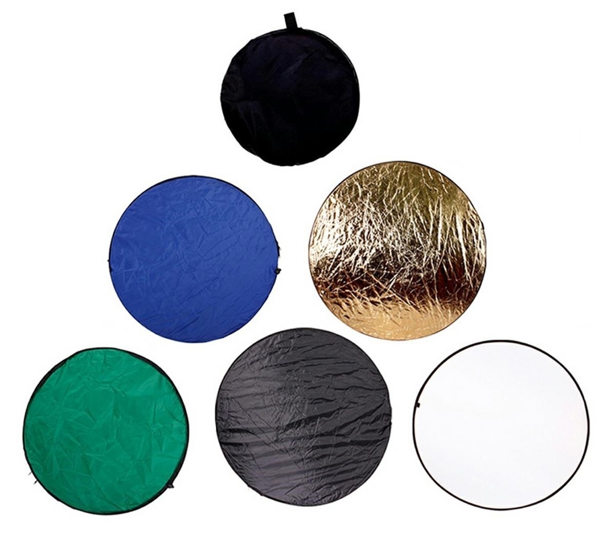 Set 5 Blende foto, diametru 60 cm, reflexie/difuzie, cu difuzor, husa inclusa, multicolor - imagine 9